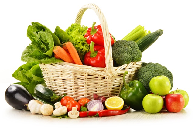 basket of fruits and vegetables